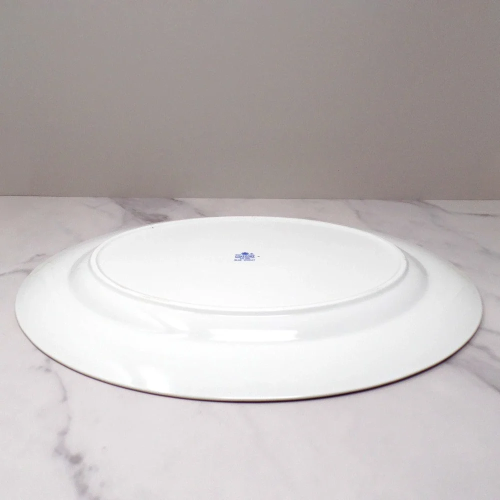 Vintage Coalport Bone China Blue Wheat Large 15 1/2
